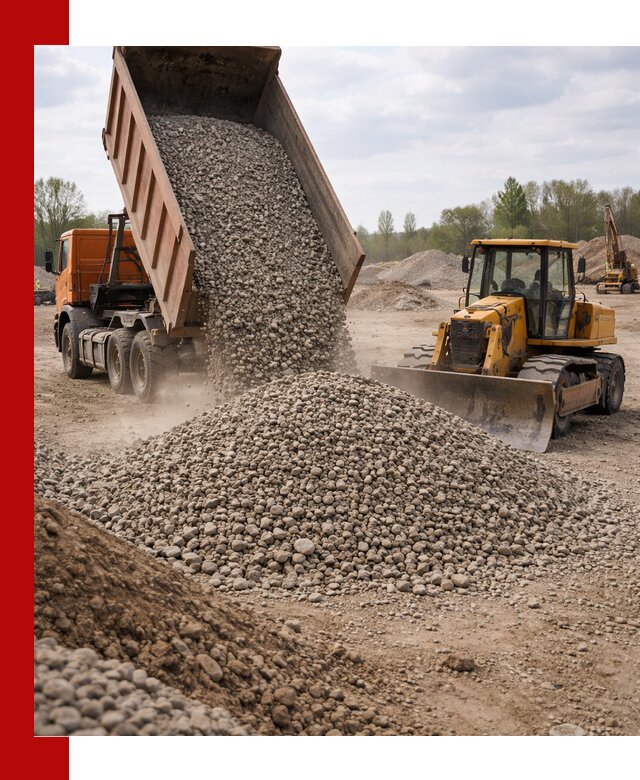 Доставка гравийного щебня фракции 40-70 в Юбилейном