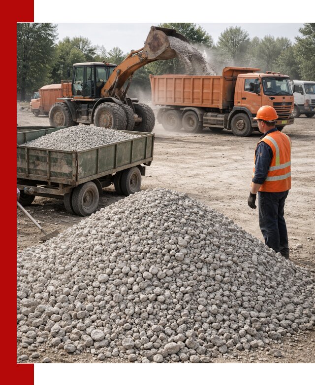 Доставка известнякового щебня фракция 20–40 в Юбилейном