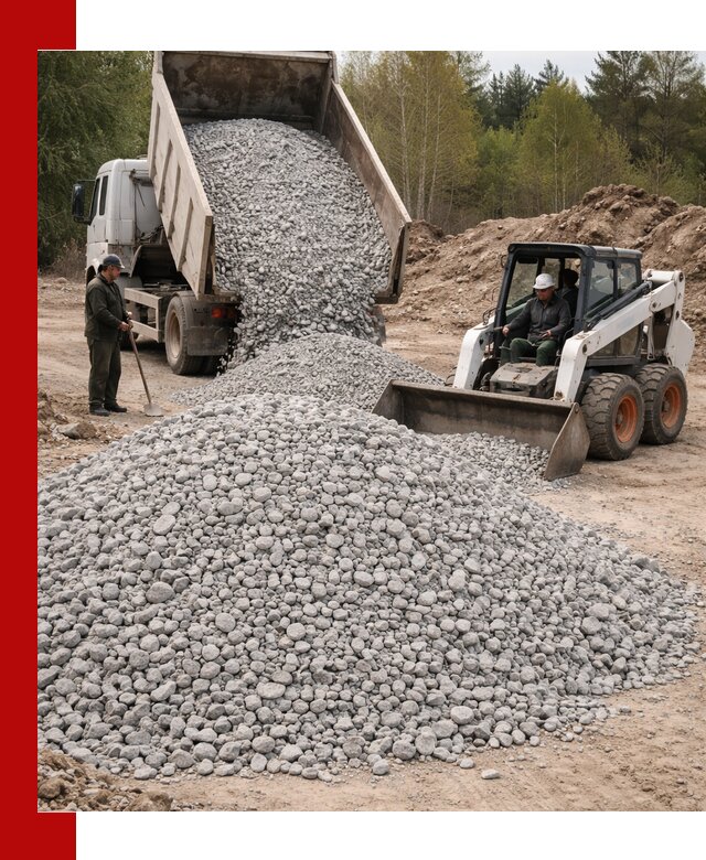 Доставка доломитового щебня в Юбилейном напрямую от карьера