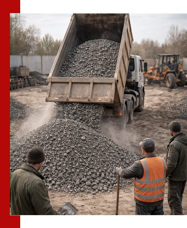 Доставка шлакового щебня в удобные сроки по выгодной цене в Юбилейном