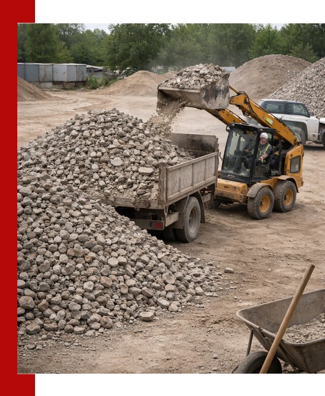 Доставка вторичного щебня в Юбилейном для строительных работ