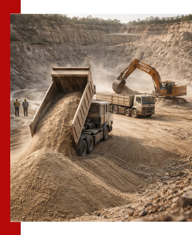 Карьерный песок навалом с доставкой в Юбилейном