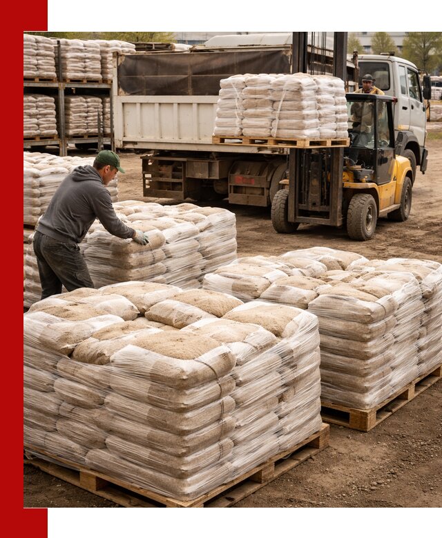 Карьерный песок в мешках с доставкой в Юбилейном