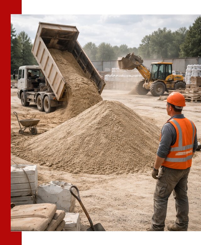 Доставка строительного песка с самосвалом в Юбилейном
