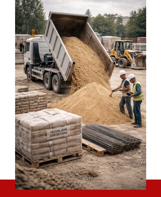 Песок для бетона в Юбилейном от 2576 р. с доставкой, ПРОНЕРУДЮбл