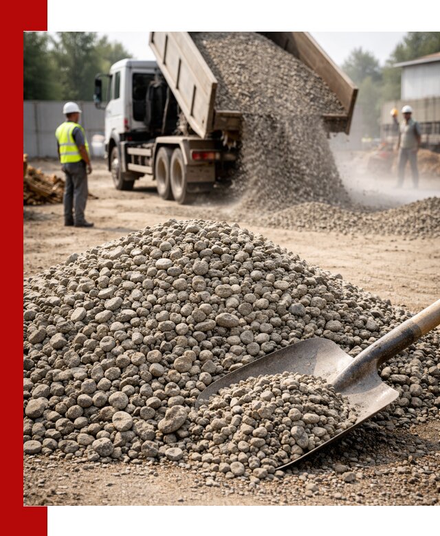 Доставка гравия фракции 20-40 в Юбилейном с самосвалами