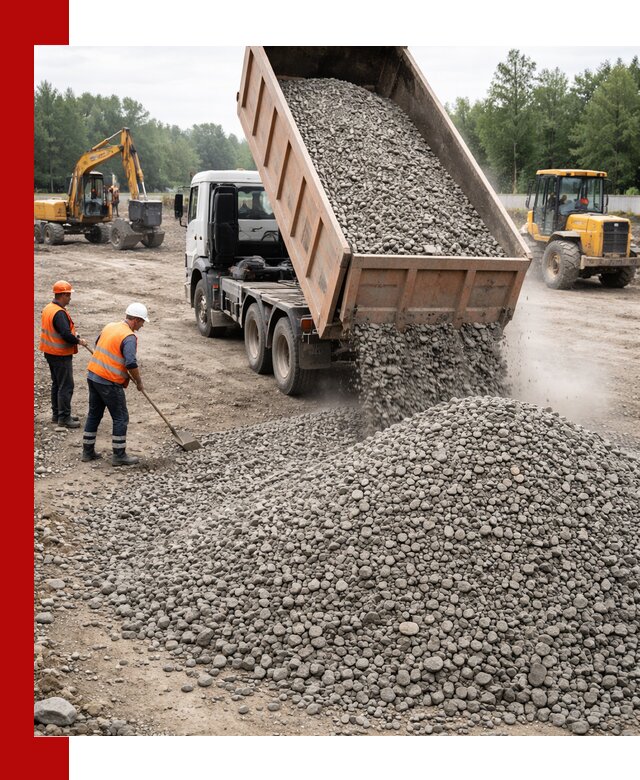 Доставка гравия фракции 40-70 в Юбилейном оптом и в розницу