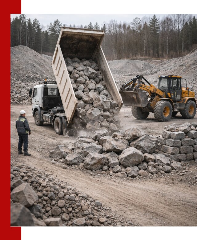 Доставка и продажа бутового гранитного камня в Юбилейном