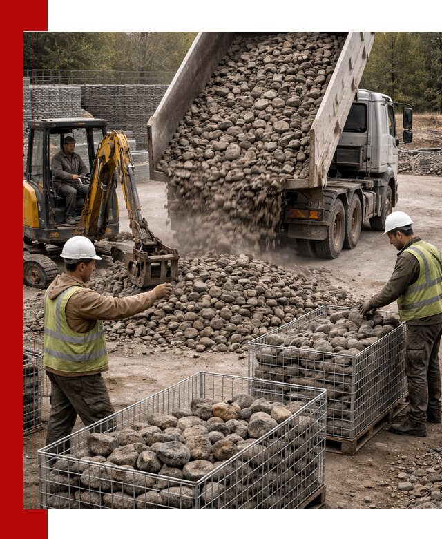 Камень для габионов фракция 100–201 в Юбилейном