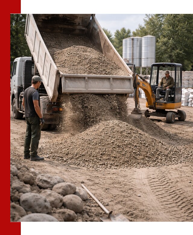 Доставка ПГС С3 в Юбилейном самосвалами и миксерами
