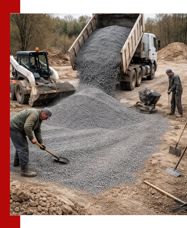 Отсев для подсыпки в Юбилейном — доставка и подсыпка на участок