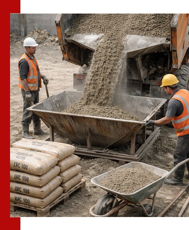 Доставка цементно-песчаной смеси М100 в Юбилейном