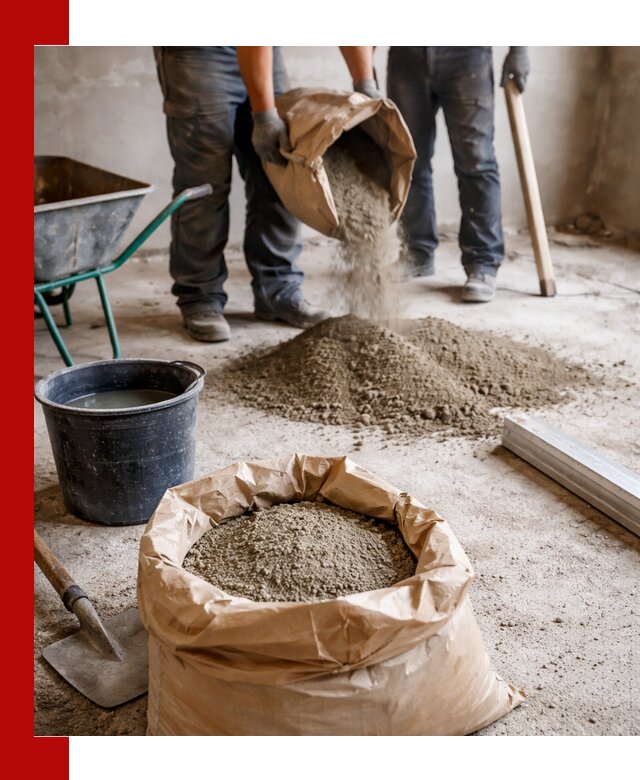 Доставка сухой смеси для стяжки в Юбилейном