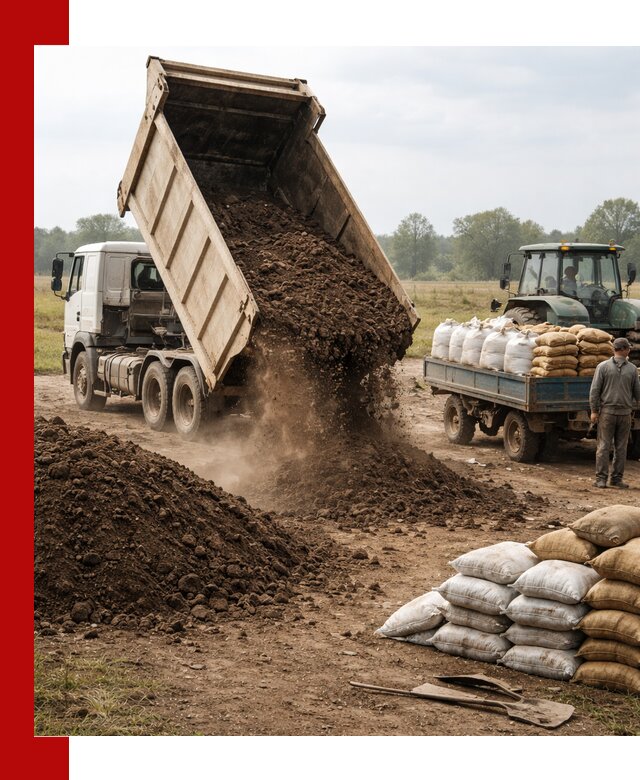 Доставка грунта и удобрений оптом в Юбилейном для сельхоз и строительства