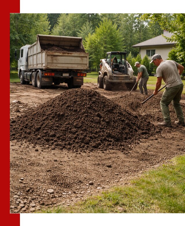 Доставка и укладка грунта для газона в Юбилейном