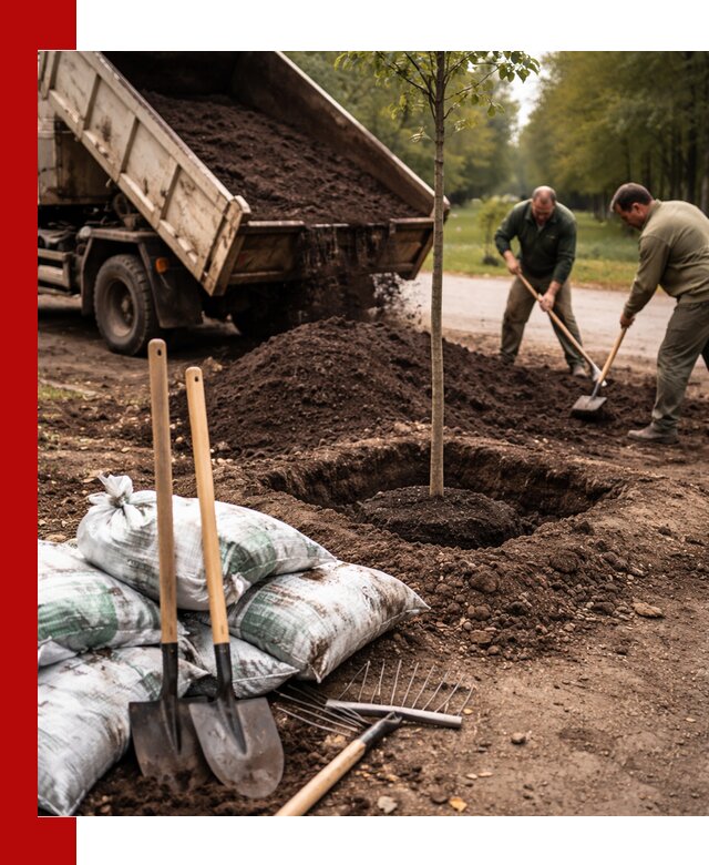 Грунт для посадки деревьев в Юбилейном — доставка и подготовка почвы