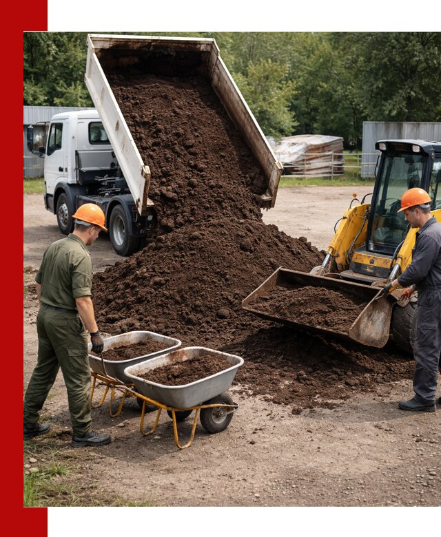 Доставка торфо-земляной смеси в Юбилейном для огорода и ландшафта