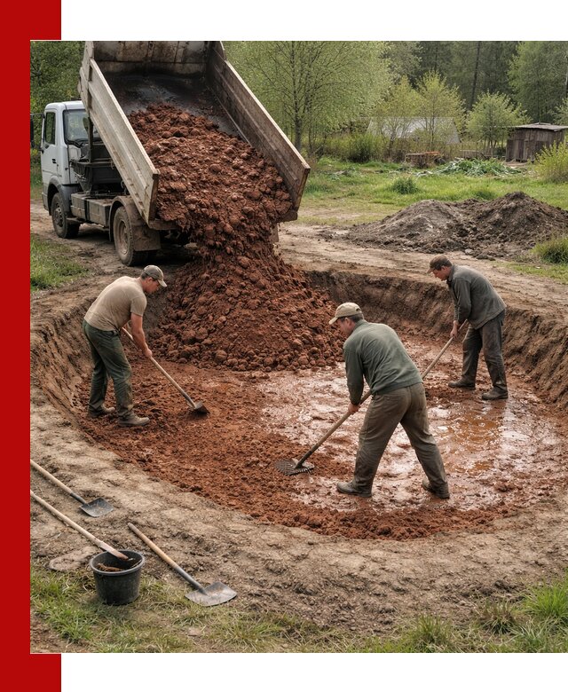 Купить качественную глину для пруда в Юбилейном