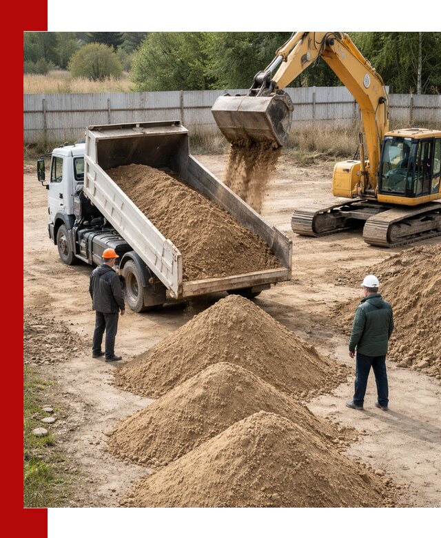 Доставка супеси вагонными и автопартиями в Юбилейном