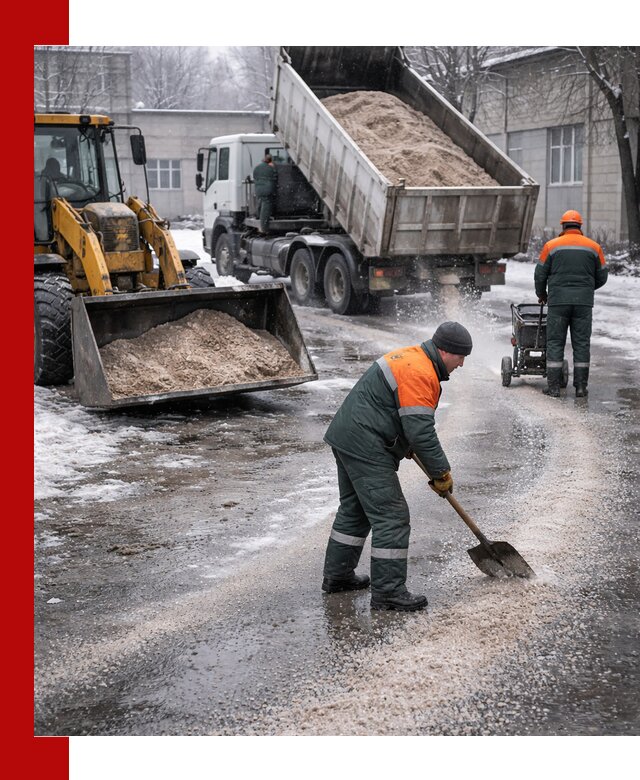Реагент против гололеда с доставкой и нанесением в Юбилейном