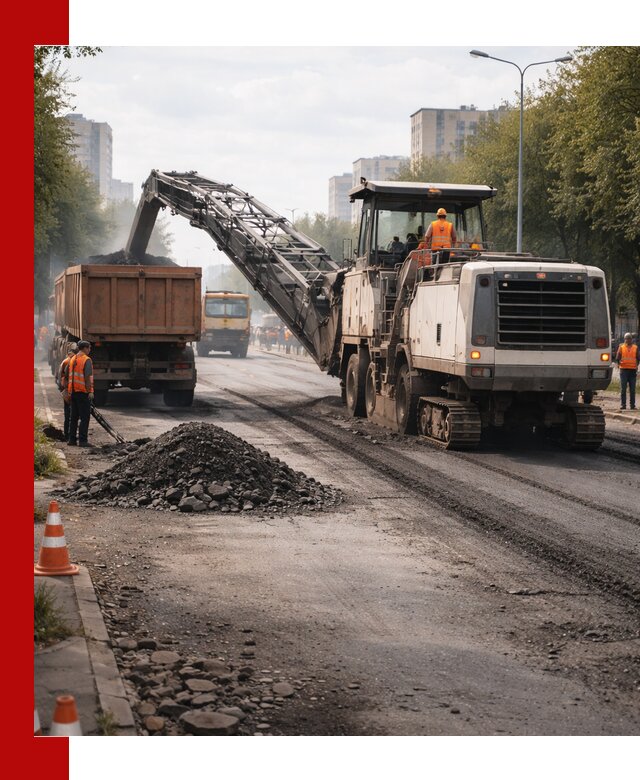Фрезерованный асфальт в Юбилейном — удаление и вывоз старого покрытия