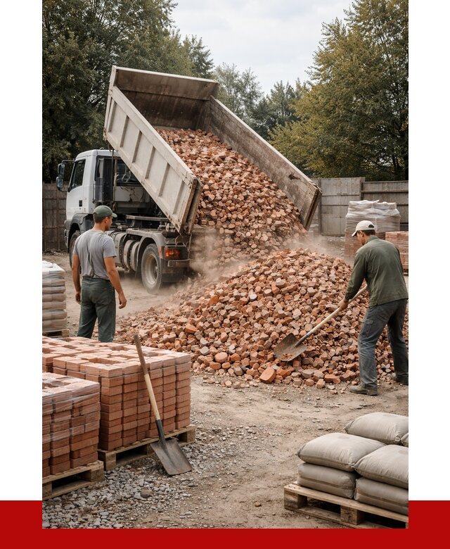 Бой кирпича в Юбилейном с доставкой от 4327 руб/куб | ПРОНЕРУДЮбл