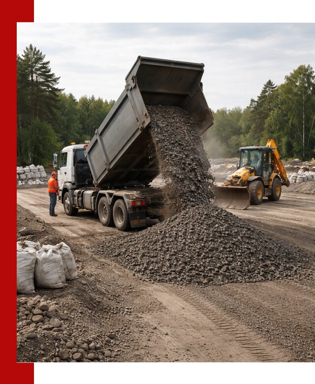 Доставка дробленого асфальта в Юбилейном для дорожных работ