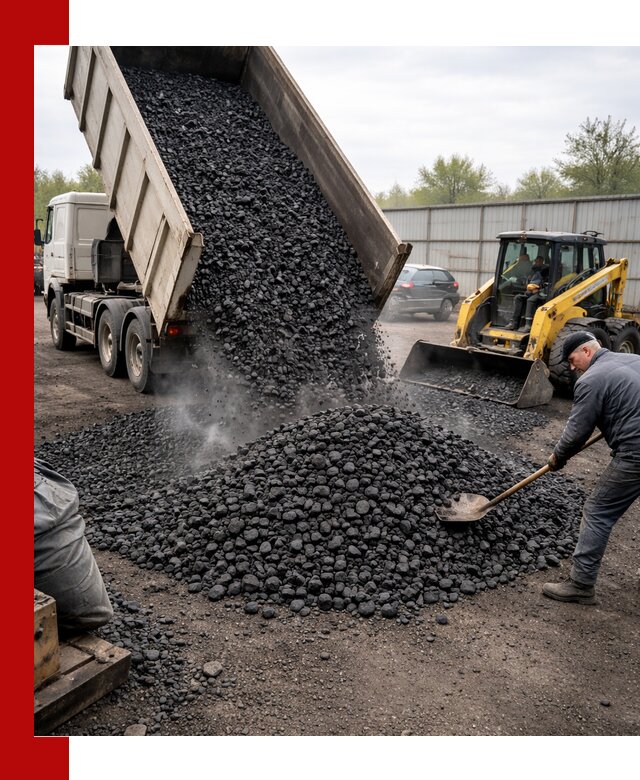 Доставка угля орех в Юбилейном оптом и в розницу