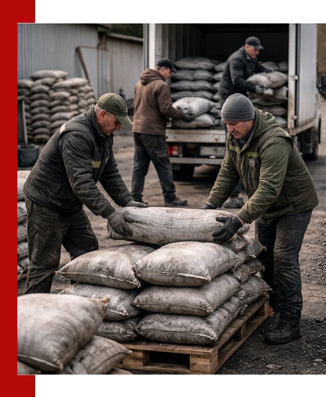 Доставка угля в мешках по выгодным ценам в Юбилейном