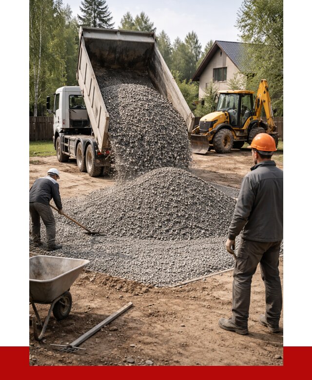 Отсыпка участка щебнем в Юбилейном от 6697 р. ПРОНЕРУДЮбл