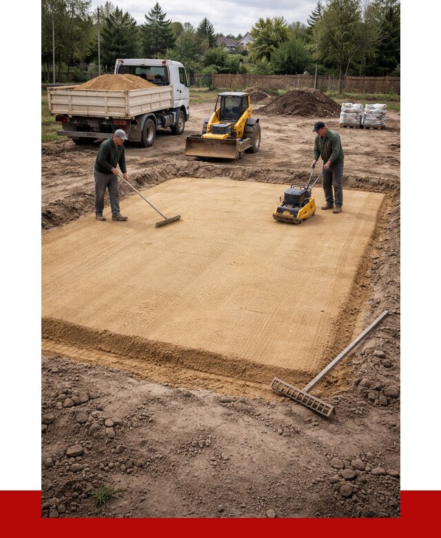 Устройство песчаной подушки в Юбилейном от 4636 р. ПРОНЕРУДЮбл