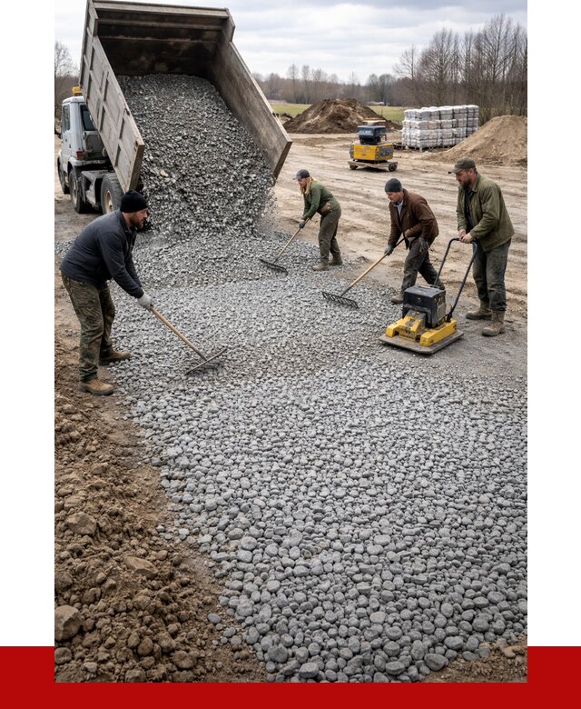 Устройство щебеночной подушки в Юбилейном от 4636 р. ПРОНЕРУДЮбл